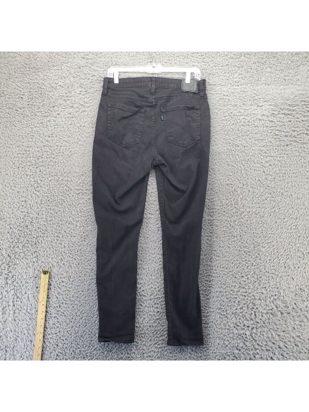 Levis Jeans Womens 32 Black 721 High Rise Skinny Stretch Denim